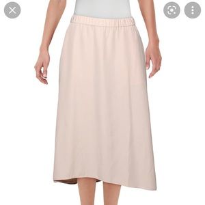 Eileen Fisher casual blush pink midi skirt
